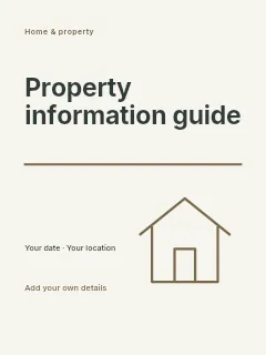 Property information guide poster template · Typography & ornament