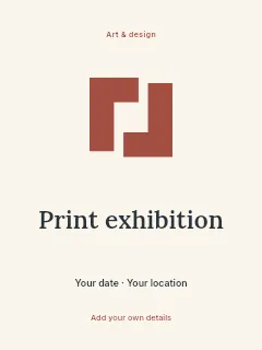 Spring Print Exhibition poster template · Illustrated folio