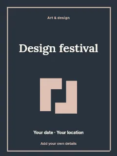 Summer Design Festival poster template · Framed editorial