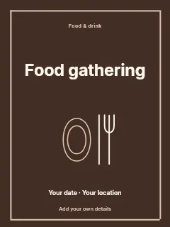 Summer Food Gathering poster template · Framed editorial