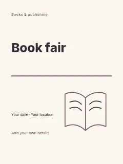 Weekend Book Fair poster template · Typography & ornament