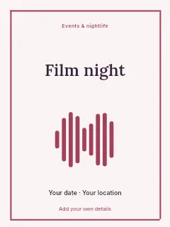 Weekend Film Night poster template · Framed editorial