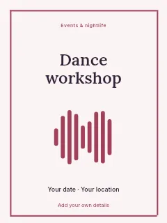Winter Dance Workshop poster template · Framed editorial