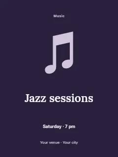 Winter Jazz Sessions poster template · Illustrated folio