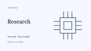 Research presentation cover template · Horizontal photo dialogue