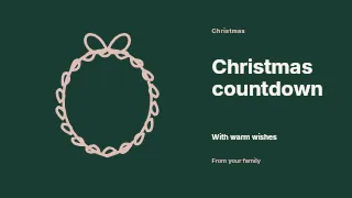 Christmas countdown presentation cover template · Horizontal photo dialogue