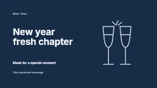 New Year fresh chapter presentation cover template · Horizontal photo dialogue