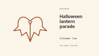 Halloween lantern parade presentation cover template · Horizontal photo dialogue