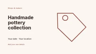Handmade pottery collection presentation cover template · Horizontal photo dialogue
