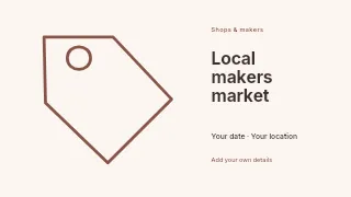 Local makers market presentation cover template · Horizontal photo dialogue