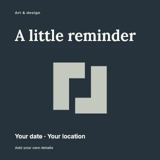 A Little Reminder social media post template · Fine-line cover