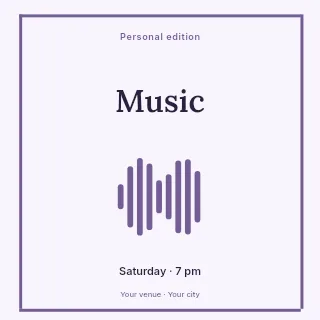Music social media post template · Framed editorial