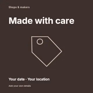 Made with Care social media post template · Fine-line cover