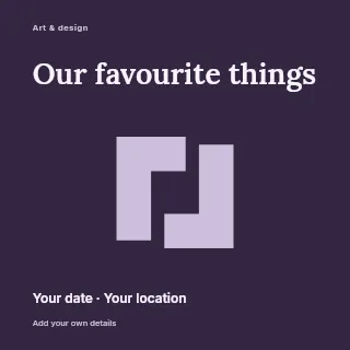 Our Favourite Things social media post template · Fine-line cover