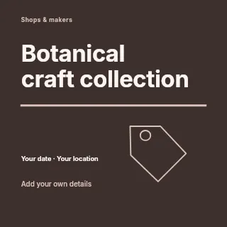 Botanical craft collection social media post template · Typography & ornament
