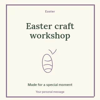 Easter craft workshop social media post template · Framed editorial