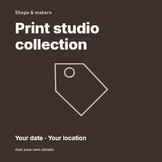 Print studio collection social media post template · Fine-line cover