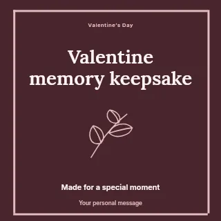 Valentine memory keepsake social media post template · Framed editorial