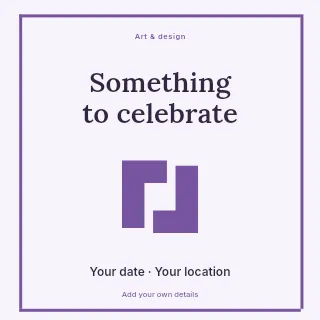 Something to Celebrate social media post template · Framed editorial