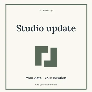 Studio Update social media post template · Framed editorial