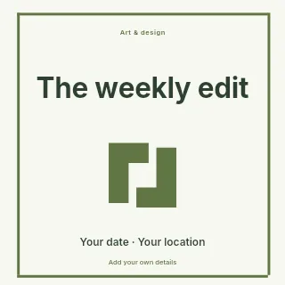 The Weekly Edit social media post template · Framed editorial