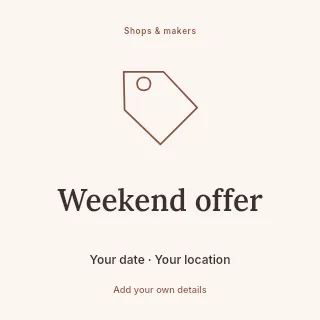Weekend Offer social media post template · Illustrated folio