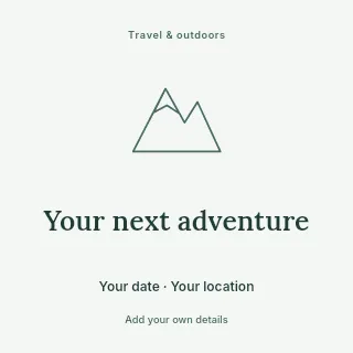 Your Next Adventure social media post template · Illustrated folio