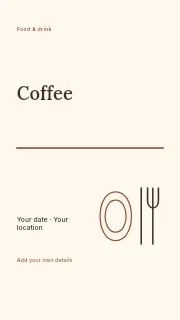 Coffee instagram story template · Typography & ornament