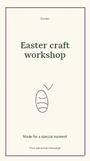 Easter craft workshop instagram story template · Framed editorial