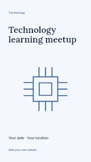 Technology learning meetup instagram story template · Fine-line cover