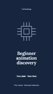 Beginner animation discovery instagram story template · Illustrated folio