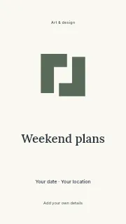 Weekend Plans instagram story template · Illustrated folio