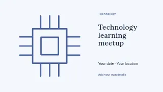Technology learning meetup youtube thumbnail template · Horizontal photo dialogue