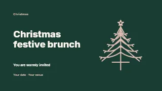 Christmas festive brunch youtube thumbnail template · Horizontal photo dialogue