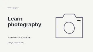 Learn Photography youtube thumbnail template · Horizontal photo dialogue