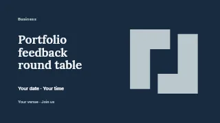 Portfolio feedback round table youtube thumbnail template · Horizontal photo dialogue