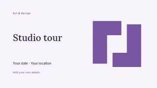 Studio Tour youtube thumbnail template · Horizontal photo dialogue