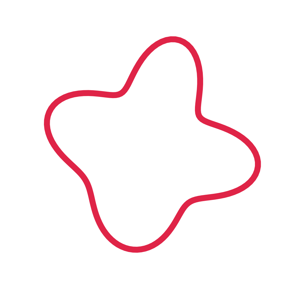 An organic ripple form has 4 broad lobes and a smoothly varying outline.