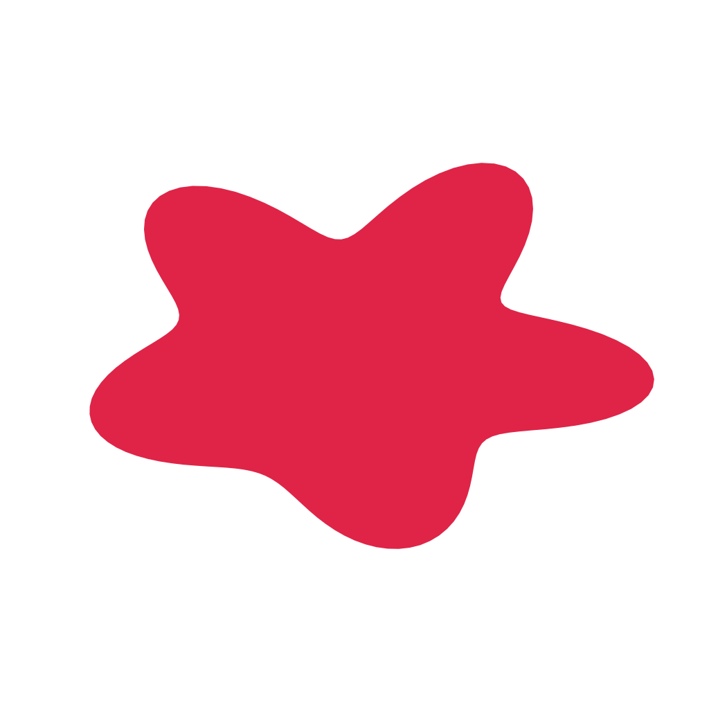 An organic wide form has 5 broad lobes and a smoothly varying outline.