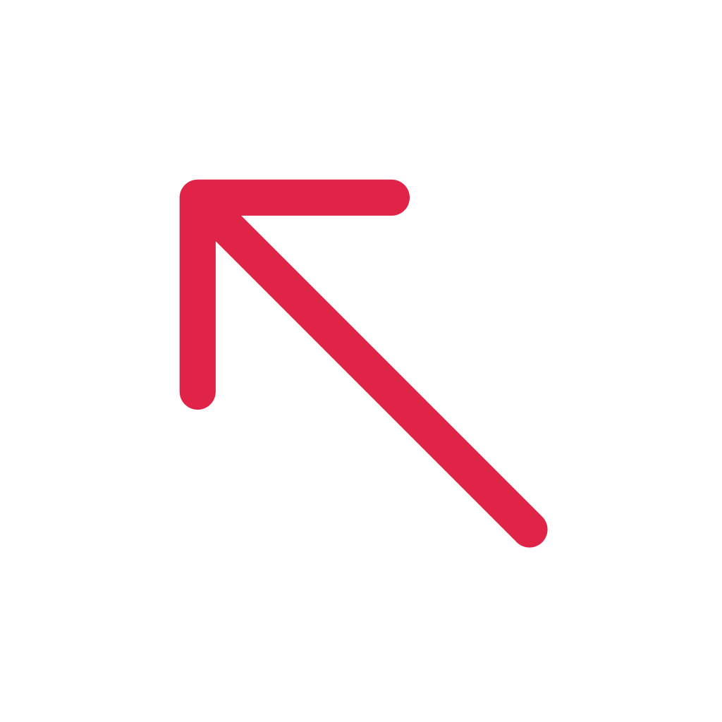 A straight arrow points up left with open space around its edges.