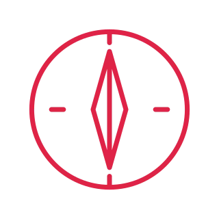 New direction compass.