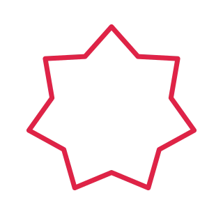 7 point seal star outline.