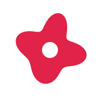 An organic petal form has 4 broad lobes and a smoothly varying outline.