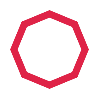 A 8 sided geometric frame uses a broad open border.