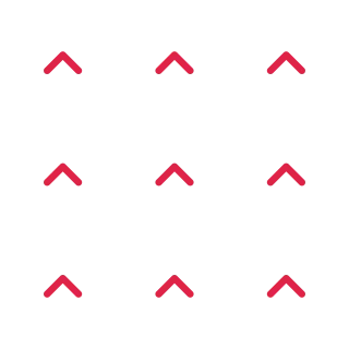 A 3 by 3 arrangement of chevron grid marks leaves transparent space between the motifs.