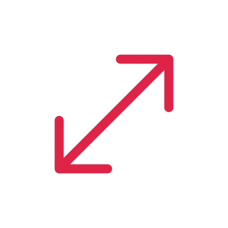 A double arrow points down left with open space around its edges.