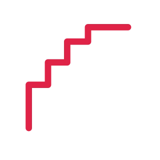 A stepped corner ornament opens towards the centre from the top left corner.