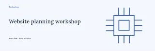 Website planning workshop banner template · Horizontal photo dialogue