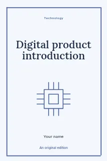 Digital product introduction book cover template · Framed editorial