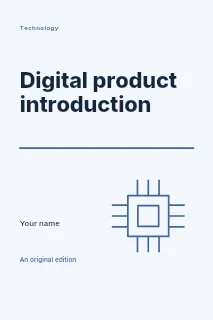 Digital product introduction book cover template · Typography & ornament
